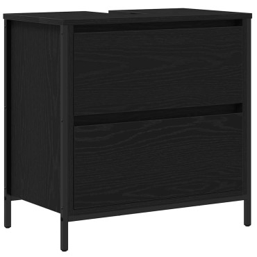 vidaXL Σετ Επίπλων Μπάνιου 5 τεμ. Μαύρο 36x35x165 εκ