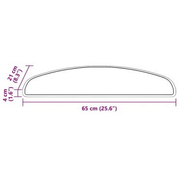 vidaXL Αυτοκόλλητα Ματ Σκαλοπατιών 15 τμχ. 65 x 21 x 4 cm Non-Slip