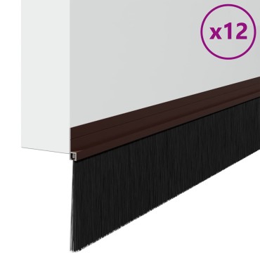 vidaXL Αυτοκόλλητες σφραγίδες πόρτας 12 τμχ. 100 cm Αλουμινένιο Κράμα