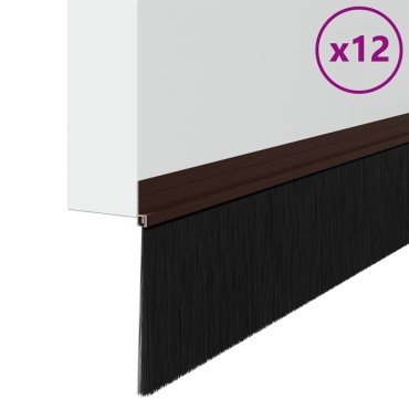 vidaXL Αυτοκόλλητες σφραγίδες πόρτας 12 τμχ. 100 cm Αλουμινένιο Κράμα