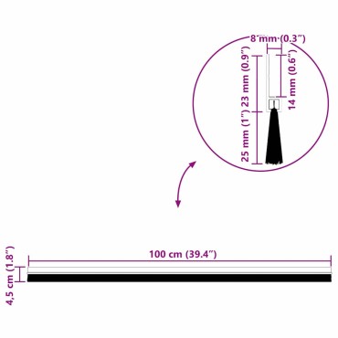 vidaXL Αυτοκόλλητες σφραγίδες πόρτας 2 pcs Λευκό 100 cm