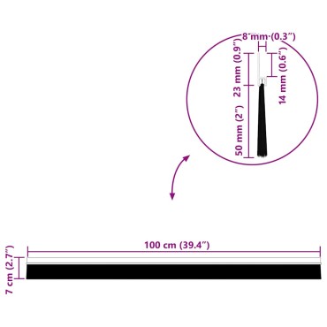 vidaXL Αυτοκόλλητες σφραγίδες πόρτας 2 τμχ. 100 cm Αλουμινένιο Κράμα