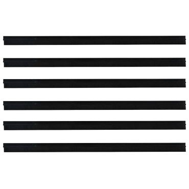 vidaXL Αυτοκόλλητες σφραγίδες πόρτας 6 pcs Μαύρο 100 cm