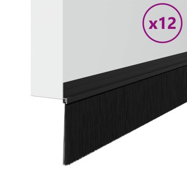 vidaXL Αυτοκόλλητες σφραγίδες πόρτας 12 τμχ. 100 cm Αλουμινένιο Κράμα