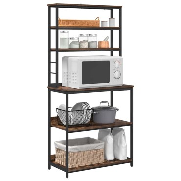 vidaXL Ράφι Κουζίνας 5 επιπέδων 80x40x168cm Επεξεργασμένο Ξύλο 1 τεμ.