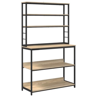 vidaXL Ράφι Κουζίνας 5 επιπέδων 100x40x168cm Επεξεργασμένο Ξύλο 1 τεμ.