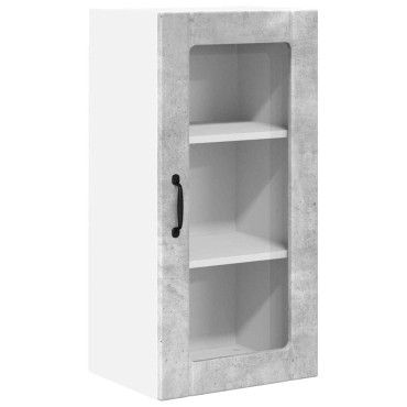 vidaXL Ραφιέρα τοίχου PORTO Σκυρόδεμα Γκρι 40x31x80cm