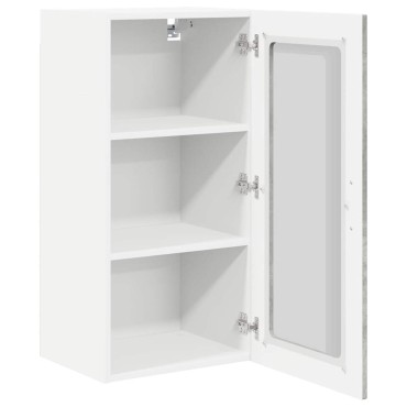 vidaXL Ραφιέρα τοίχου PORTO Σκυρόδεμα Γκρι 40x31x80cm