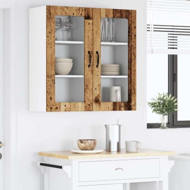 vidaXL Ραφιέρα τοίχου PORTO Παλιό ξύλο 40x31x80cm