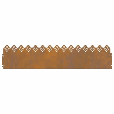 vidaXL Περιγράμματα γκαζόν 10 τμχ. 103 x 0,05 x 22 εκ Σκ rusty
