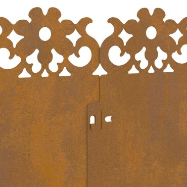 vidaXL Περιγράμματα γκαζόν 20 τμχ. 103 x 0,05 x 22 εκ Σκ rusty