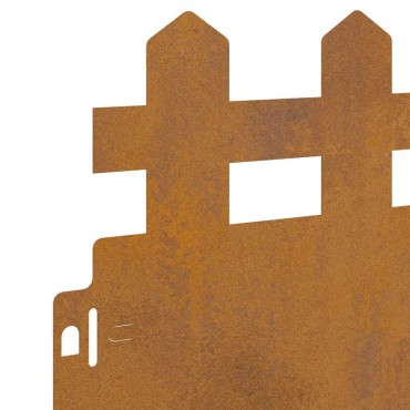 vidaXL Περιγράμματα γκαζόν 10 τμχ. 103 x 0,05 x 22 εκ Σκ rusty