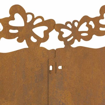 vidaXL Περιγράμματα γκαζόν 20 τμχ. 103 x 0,05 x 22 εκ Σκ rusty
