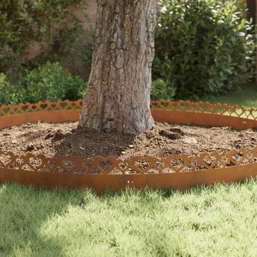 vidaXL Περιγράμματα γκαζόν 20 τμχ. 103 x 0,05 x 22 εκ Σκ rusty