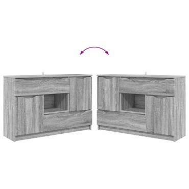 vidaXL Πλαϊνό γραφείο Γκρίζο Σονομα 100x30x65,6 Επεξεργασμένο Ξύλο 65,5x30x100cm 1 τεμ.