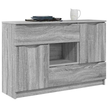 vidaXL Πλαϊνό γραφείο Γκρίζο Σονομα 100x30x65,6 Επεξεργασμένο Ξύλο 65,5x30x100cm 1 τεμ.