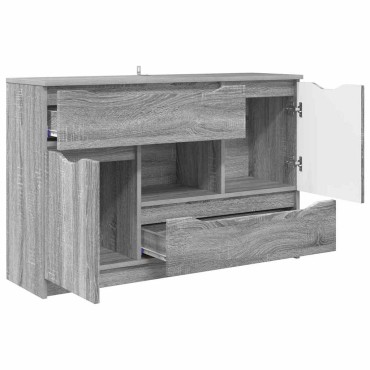 vidaXL Πλαϊνό γραφείο Γκρίζο Σονομα 100x30x65,6 Επεξεργασμένο Ξύλο 65,5x30x100cm 1 τεμ.