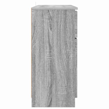vidaXL Πλαϊνό γραφείο Γκρίζο Σονομα 100x30x65,6 Επεξεργασμένο Ξύλο 65,5x30x100cm 1 τεμ.