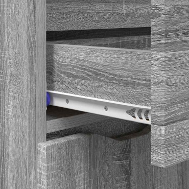 vidaXL Πλαϊνό γραφείο Γκρίζο Σονομα 100x30x65,6 Επεξεργασμένο Ξύλο 65,5x30x100cm 1 τεμ.