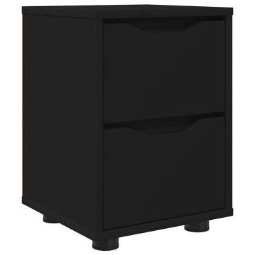 vidaXL Κομοδίνο Μαύρο 30,5x30x43cm Επεξεργασμένο Ξύλο 1 τεμ.