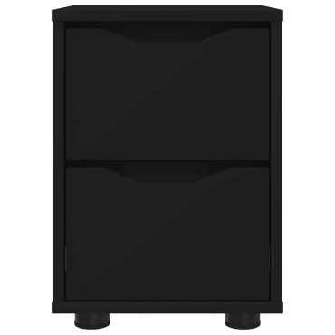 vidaXL Κομοδίνο Μαύρο 30,5x30x43cm Επεξεργασμένο Ξύλο 1 τεμ.