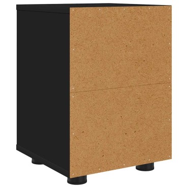 vidaXL Κομοδίνο Μαύρο 30,5x30x43cm Επεξεργασμένο Ξύλο 1 τεμ.