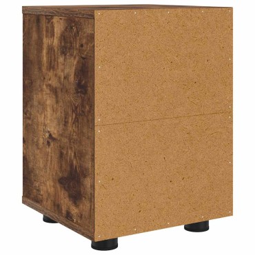 vidaXL Κομοδίνο Καπνιστό Δρύς 30,5x30x43cm Επεξεργασμένο Ξύλο 1 τεμ.