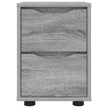 vidaXL Κομοδίνα 2 τεμ. Γκρίζο Σονομα 30,5x30x43 εκ