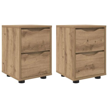 vidaXL Κομοδίνα 2 τεμ. Artisan Oak 30,5x30x43 εκ