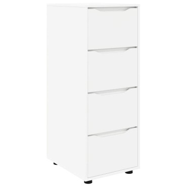 vidaXL Ντουλάπι αποθήκευσης 40x48x105cm Επεξεργασμένο Ξύλο Λευκό 1 τεμ.