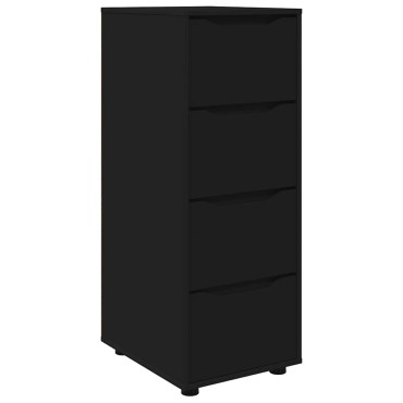 vidaXL Ντουλάπι αποθήκευσης 40x48x105cm Επεξεργασμένο Ξύλο Μαύρο 1 τεμ.