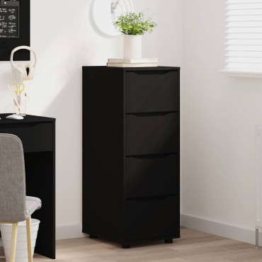 vidaXL Ντουλάπι αποθήκευσης 40x48x105cm Επεξεργασμένο Ξύλο Μαύρο 1 τεμ.