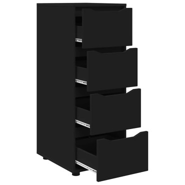 vidaXL Ντουλάπι αποθήκευσης 40x48x105cm Επεξεργασμένο Ξύλο Μαύρο 1 τεμ.