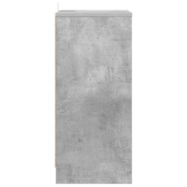 vidaXL Κομοδίνο Γκρι Σκυροδέματος 40x30x67cm Επεξεργασμένο Ξύλο 1 τεμ.