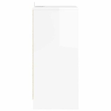 vidaXL Κομοδίνο Γυαλιστερό Λευκό 40x30x67cm Επεξεργασμένο Ξύλο 1 τεμ.