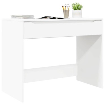 vidaXL Γραφείο Λευκός 100x50x78cm Μηχανικά επεξεργασμένο ξύλο 1 τεμ.