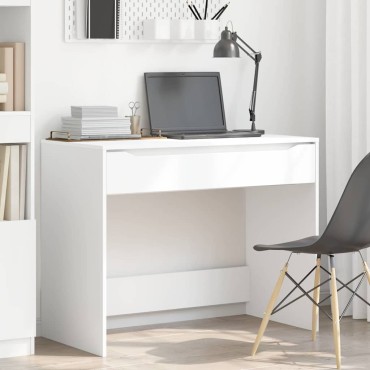 vidaXL Γραφείο Λευκός 100x50x78cm Μηχανικά επεξεργασμένο ξύλο 1 τεμ.