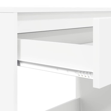 vidaXL Γραφείο Λευκός 100x50x78cm Μηχανικά επεξεργασμένο ξύλο 1 τεμ.