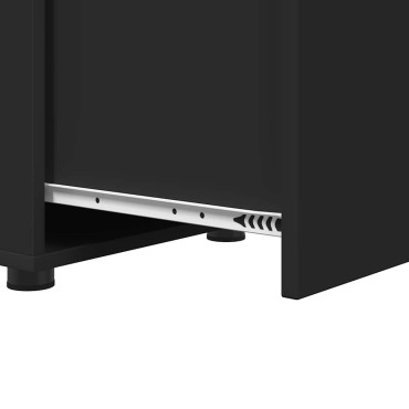 vidaXL Ντουλάπι Μπάνιου 40,5x40x44cm Επεξεργασμένο Ξύλο Μαύρο 1 τεμ.