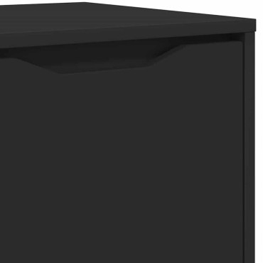 vidaXL Ντουλάπι Μπάνιου 40,5x40x44cm Επεξεργασμένο Ξύλο Μαύρο 1 τεμ.