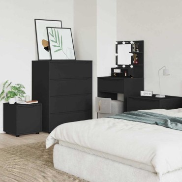 vidaXL Ντουλάπι Μπάνιου 40,5x40x44cm Επεξεργασμένο Ξύλο Μαύρο 1 τεμ.