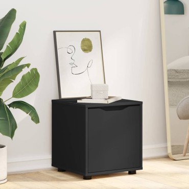 vidaXL Ντουλάπι Μπάνιου 40,5x40x44cm Επεξεργασμένο Ξύλο Μαύρο 1 τεμ.