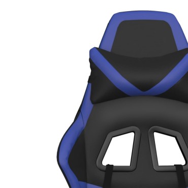 vidaXL Καρέκλα Gaming Μαύρο/Μπλε από Συνθετικό Δέρμα 67x64x(116-127)cm 1 τεμ.