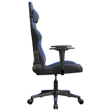 vidaXL Καρέκλα Gaming Μαύρο/Μπλε από Συνθετικό Δέρμα 67x64x(116-127)cm 1 τεμ.
