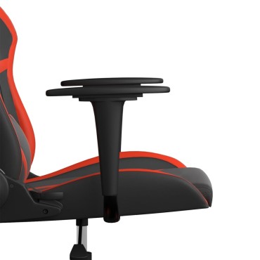 vidaXL Καρέκλα Gaming Μασάζ Μαύρο/Κόκκινο από Συνθετικό Δέρμα 67x64x(116-127)cm 1 τεμ.