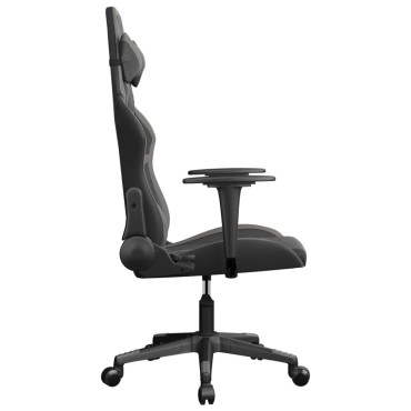 vidaXL Καρέκλα Gaming Μαύρο/Γκρι από Συνθετικό Δέρμα 67x64x(116-127)cm 1 τεμ.