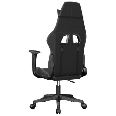 vidaXL Καρέκλα Gaming Μαύρο/Γκρι από Συνθετικό Δέρμα 67x64x(116-127)cm 1 τεμ.