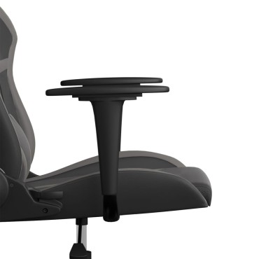 vidaXL Καρέκλα Gaming Μαύρο/Γκρι από Συνθετικό Δέρμα 67x64x(116-127)cm 1 τεμ.