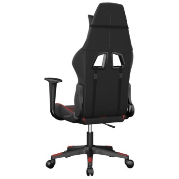 vidaXL Καρέκλα Gaming Μασάζ Μαύρο/Κόκκινο από Συνθετικό Δέρμα 66,5x61x(118-127,5)cm 1 τεμ.