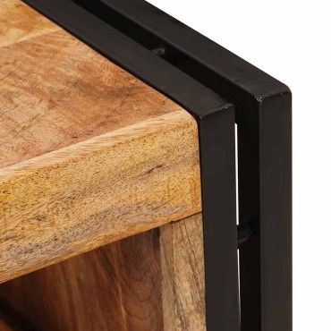 vidaXL Ράφι Κρασιού Καφέ 100x45x33cm Σταθερό Χοντρό Ξύλο Μάνγκο 1 τεμ.